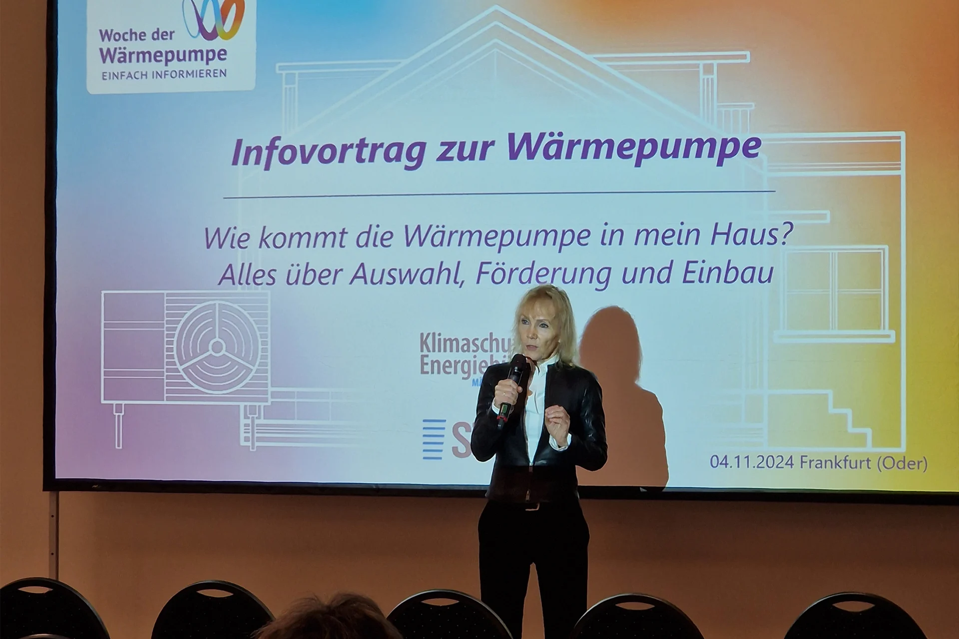 Vortrag Antje Vargas während der Woche der Wärmepumpe 2024