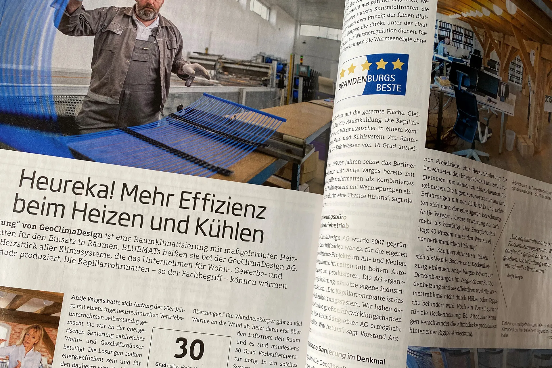 GeoClimaDesign wird im Wirtschaftsmagazin Forum erwähnt.