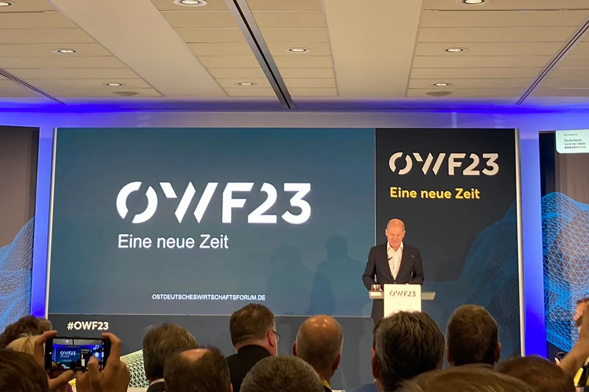 Das Ostdeutsche Wirtschaftsforum 2023 mit Olaf Scholz als Redner